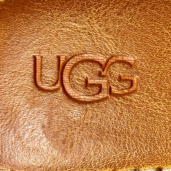 UGG Ximema Black Leather Open Toe Slide Sandals 5.5 Bohemian Boho Casual Summer - Picture 12 of 15